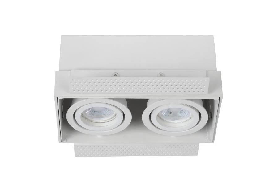 Lucide TRIMLESS - Spot encastrable - 2xGU10 - Blanc - éteint